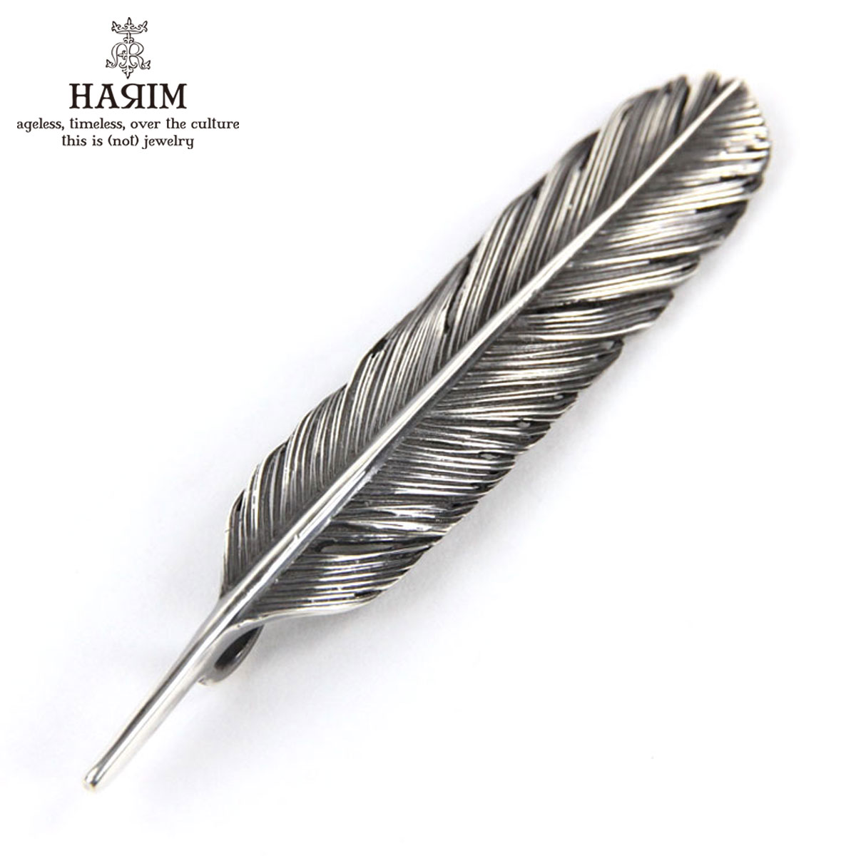 ハリム ハリム HARIM ペンダントトップ（チェーン別売り） HARIM FEATHER CENTER M HRT004 WH/OX SILVER 925 OXIDIZED BLACK