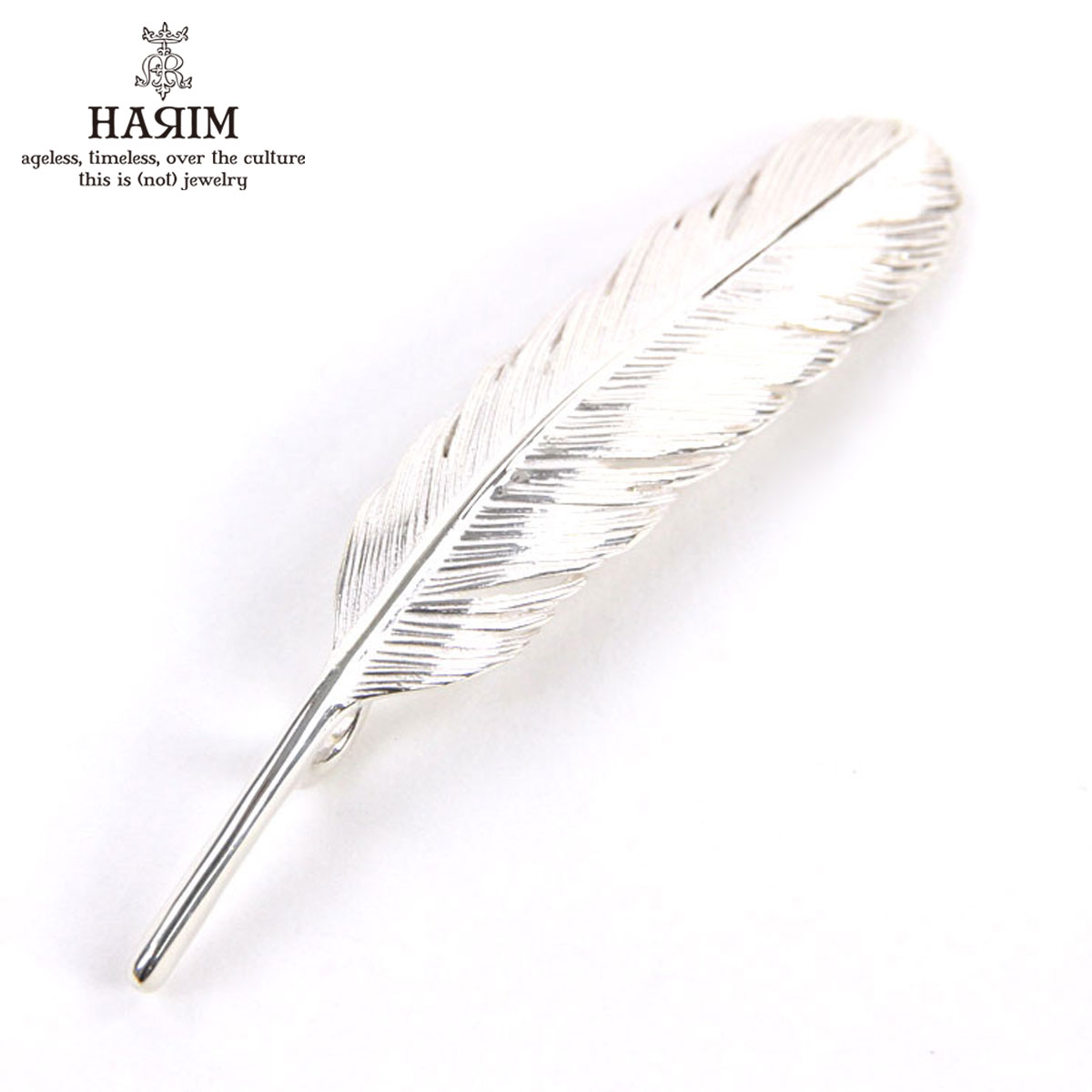 ハリム HARIM ペンダントトップ（チェーン別売り） HARIM FEATHER RIGHT M HRT006 WH/OX SILVER 925