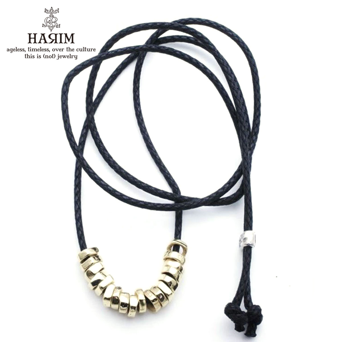 ハリム ハリム HARIM ネックレス ROCK BEADS CODE NECK W K18coating HRP117 GPC SILVER 925 K18YG GOLD PLATING