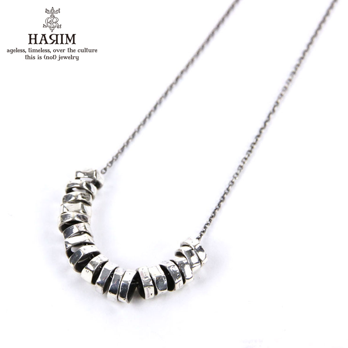 ハリム HARIM ネックレス HARIM ROCK BEADS CHAIN NECK W SV HRP117 SV SILVER 925 OXIDIZED BLACK