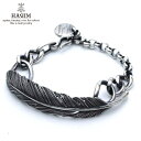 ハリム HARIM バングル HARIM FEATHER CHAIN LINK HRA050 SV SILVER 925 OXIDIZED BLACK