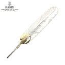 ハリム HARIM ペンダントトップ（チェーン別売り） HARIM FEATHER CENTER L HRT001 WH/OX SILVER 925 with 18K GOLD HEART FEATHER