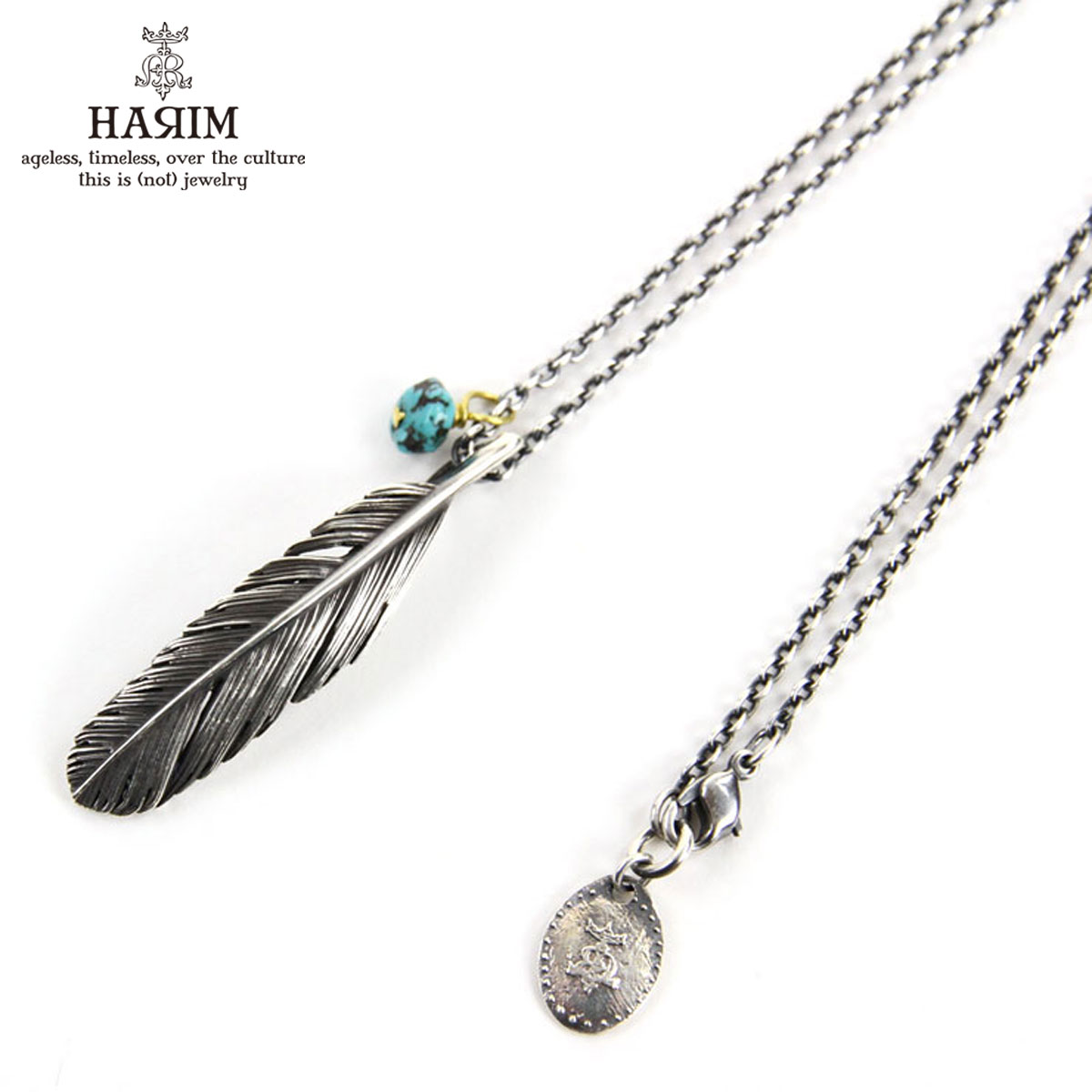 ハリム ハリム HARIM ネックレス HARIM FEATHER LEFT S OX NECKLACE SET HRP121 OX SILVER 925 OXIDIZED BLACK 父の日 プレゼント ラッピング