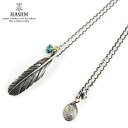 ハリム HARIM ネックレス HARIM FEATHER LEFT S OX NECKLACE SET HRP121 OX SILVER 925 OXIDIZED BLACK