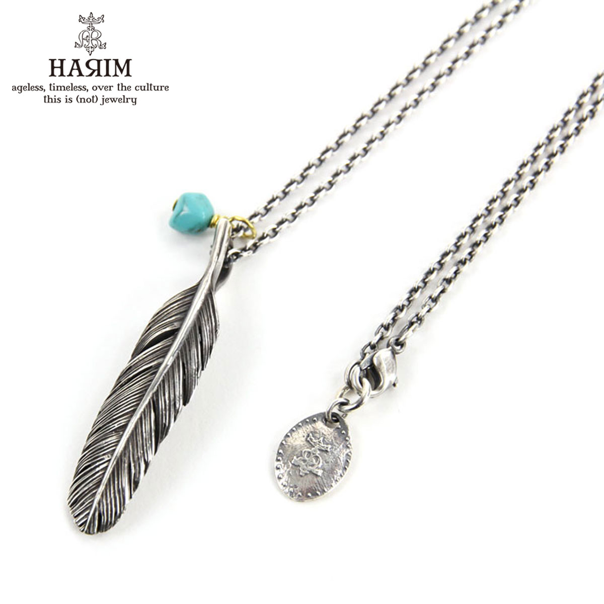 ハリム ハリム HARIM ネックレス HARIM FEATHER RIGHT S OX NECKLACE SET HRP123 OX SILVER 925 OXIDIZED BLACK