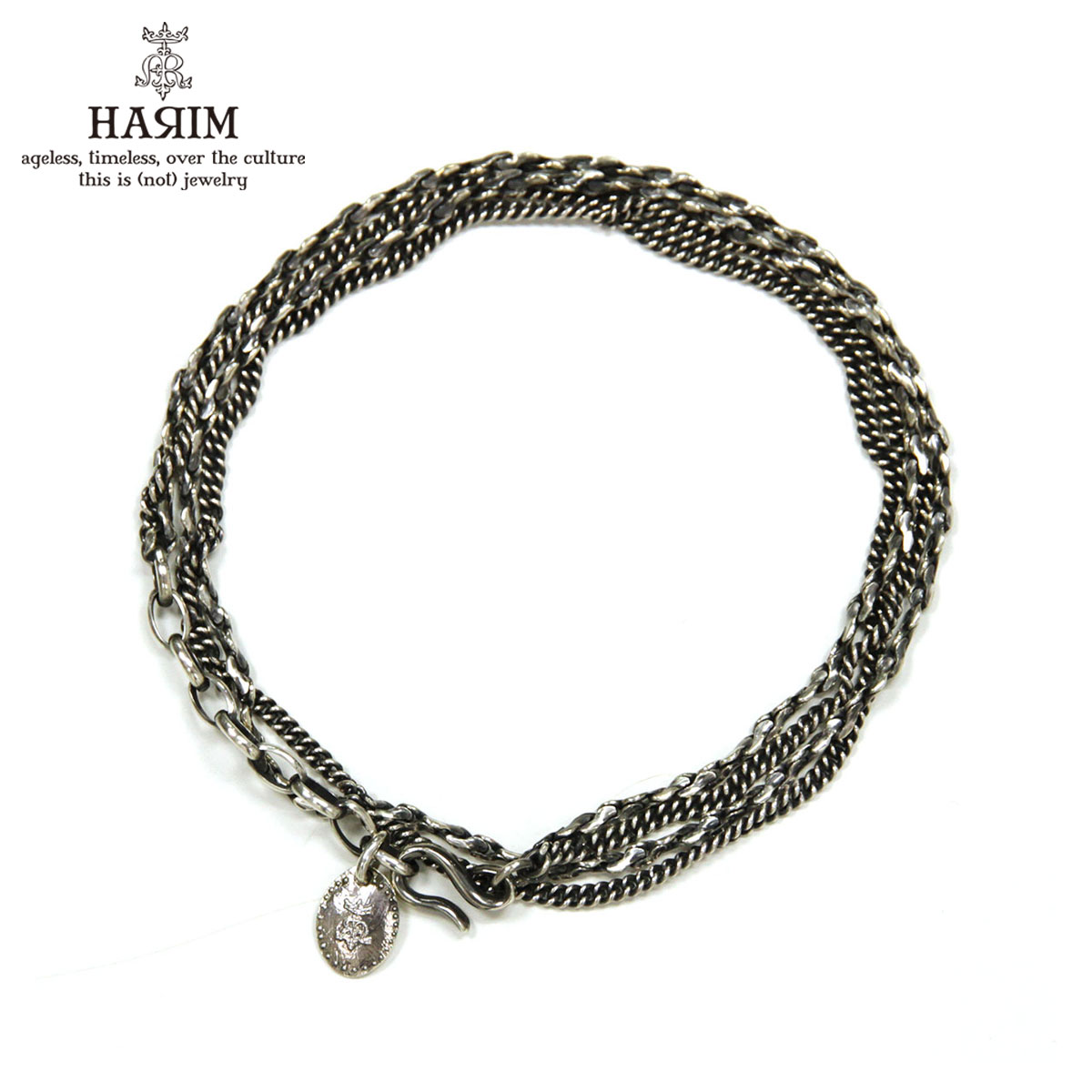 ハリム ハリム HARIM ネックレスチェーン ブレスレット HARIM COMBINATION CHAINS NECKLACE/BRACELET HRC013 SILVER 925 OXIDIZED BLACK