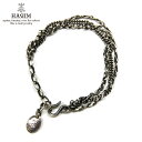 n HARIM lbNX`F[ uXbg HARIM TRIPLE CHAIN NECKLACE/BRACELET HRC014 SILVER 925 OXIDIZED BLACK