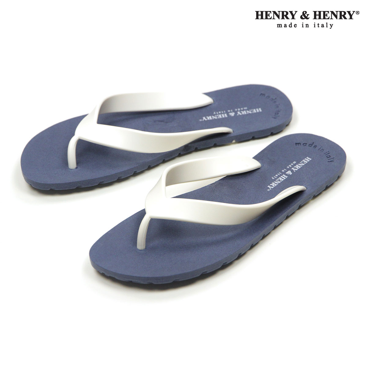 ヘンリー&ヘンリー ビーチサンダル メンズ ヘンリーアンドヘンリー HENRY＆HENRY 正規販売店 サンダル フリッパー FRIPPER SANDAL NAVY / WHITE 60/31 父の日 プレゼント ラッピング