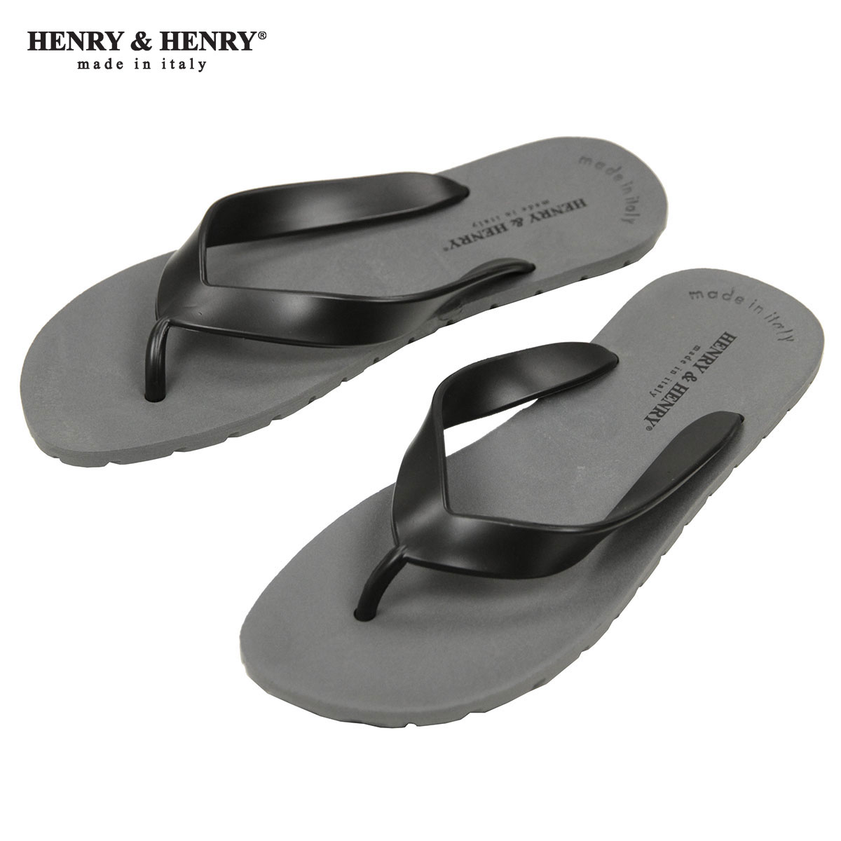 ヘンリー&ヘンリー ビーチサンダル メンズ ヘンリーアンドヘンリー サンダル メンズ レディース 正規販売店 HENRY＆HENRY フリッパー トングサンダル ビーチサンダル FRIPPER SANDAL ANTHRACITE / NERO 27/30 父の日 プレゼント ラッピング