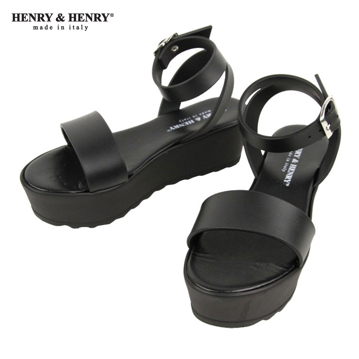 ヘンリーアンドヘンリー HENRY＆HENRY 正規販売店 レディース サンダル GRACE CINT NERO / NERO SOLE