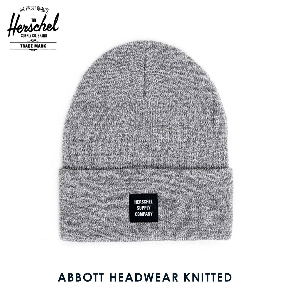 ハーシェル キャップ 正規販売店 Herschel Supply ハーシェルサプライ ニットキャップ Abbott HEADWEAR KNITTED 1001-0110-OS Heathered Grey D00S20