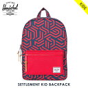 ハーシェル バッグ 正規販売店 Herschel Supply ハーシェルサプライ バッグ リュックサック SETTLEMENT KID BACKPACK 10074-01209-OS NAVY METRIC/RED D00S20(4)