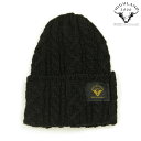 ハイランド2000 ニットキャップ メンズ 正規品 HIGHLAND2000 アルパカ 帽子 ニット帽 ボブキャップ ORIGINAL 016 CABLE KNIT BOBCAP ALPACA REGULAR BLACK