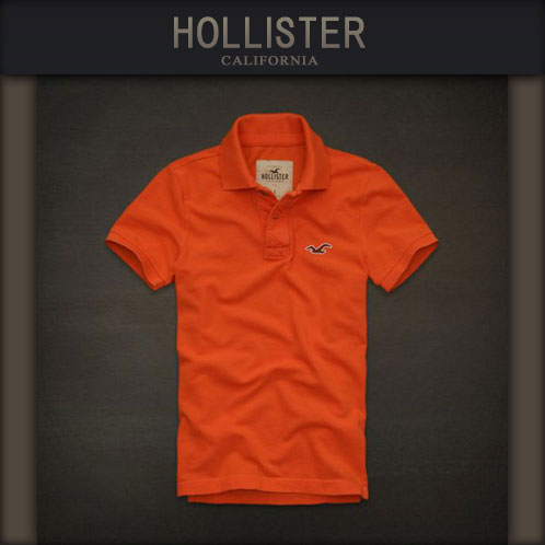 ホリスター HOLLISTER 正規品 メンズ ポロシャツ オレンジ 10P21Feb15