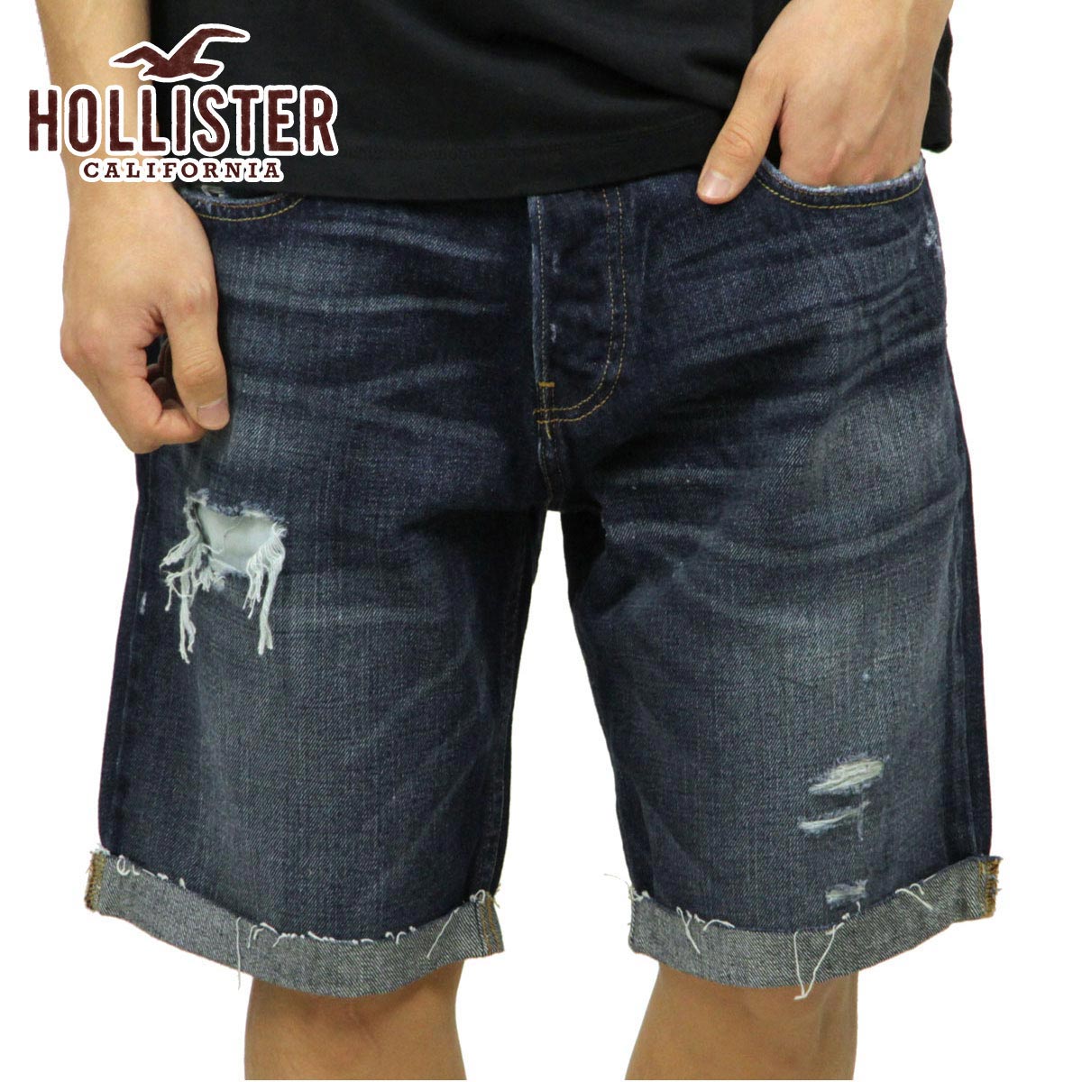 ۥꥹ 硼ȥѥ   HOLLISTER ܥȥॹ Classic Fit Denim Shorts Inseam 7 Inches 328-280-0016-026 D15S25