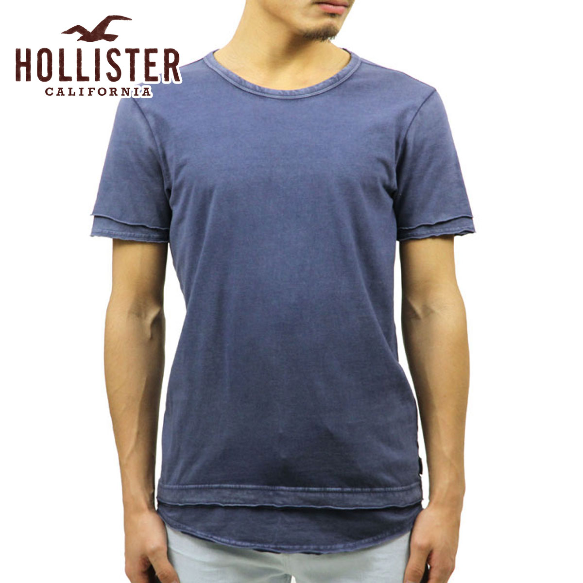 ホリスター Tシャツ 正規品 HOLLISTER 半袖Tシャツ Layered Distressed T-Shirt 324-369-1245-203