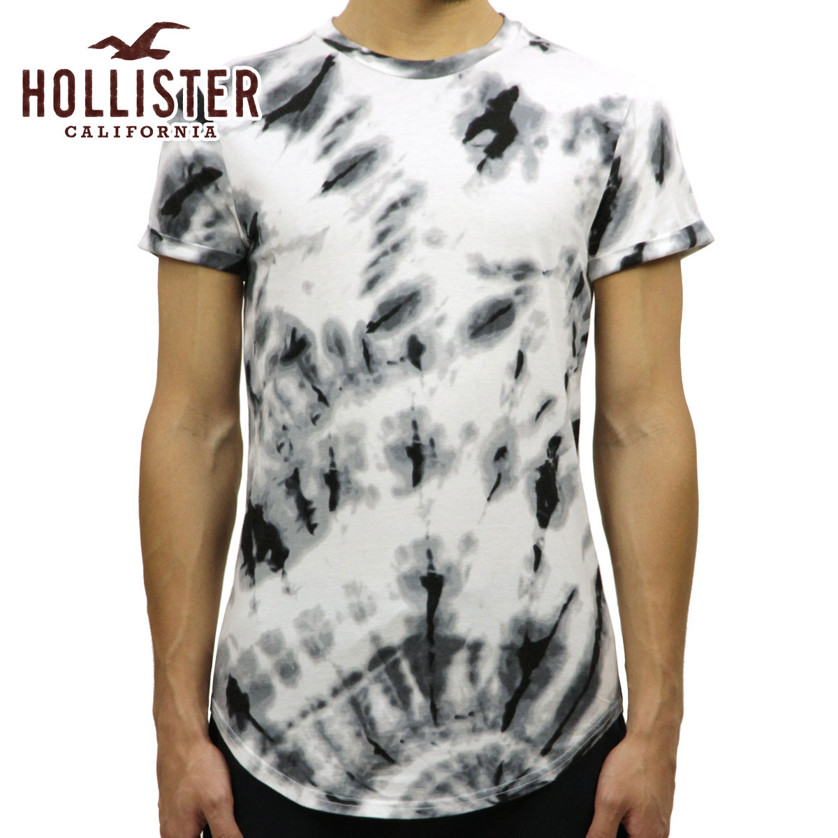 【ポイント10倍 5/9 20:00～5/16 1:59】 ホリスター HOLLISTER 正規品 メンズ カーブヘム 半袖Tシャツ Must-Have Curved Hem T-Shirt 324-368-0464-106