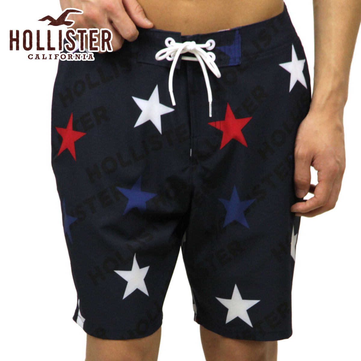 ホリスター 水着 メンズ 正規品 HOLLISTER スイムパンツ Americana Stretch Classic Boardshorts 333-340-0600-109 父の日 プレゼント ラッピング