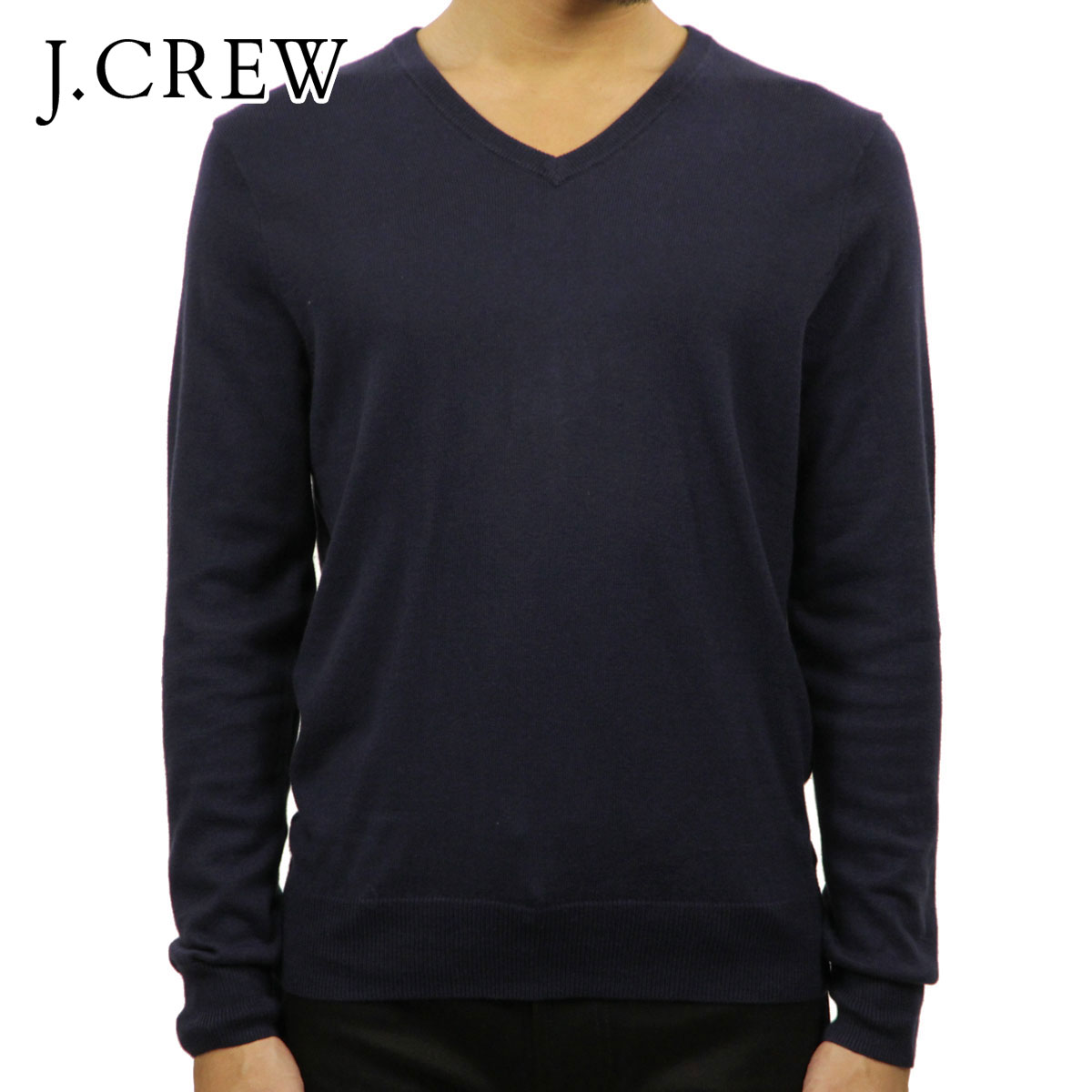 【ポイント10倍 11/20 20:00～11/27 1:59】 ジェイクルー セーター メンズ 正規品 J.CREW COTTON-CASHMERE V-NECK SWEATER ネイビー D20S30
