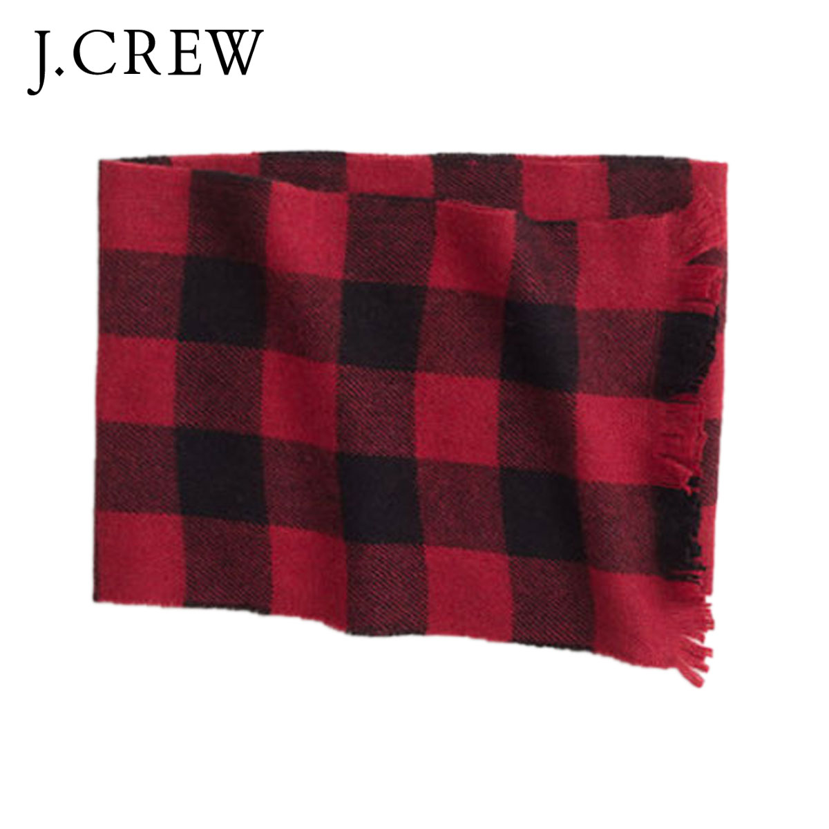 40%OFFセール 【販売期間 4/4 20:00〜4/10 1:59】 ジェイクルー J.CREW 正規品 マフラー PLAID SCARF RED D20S30