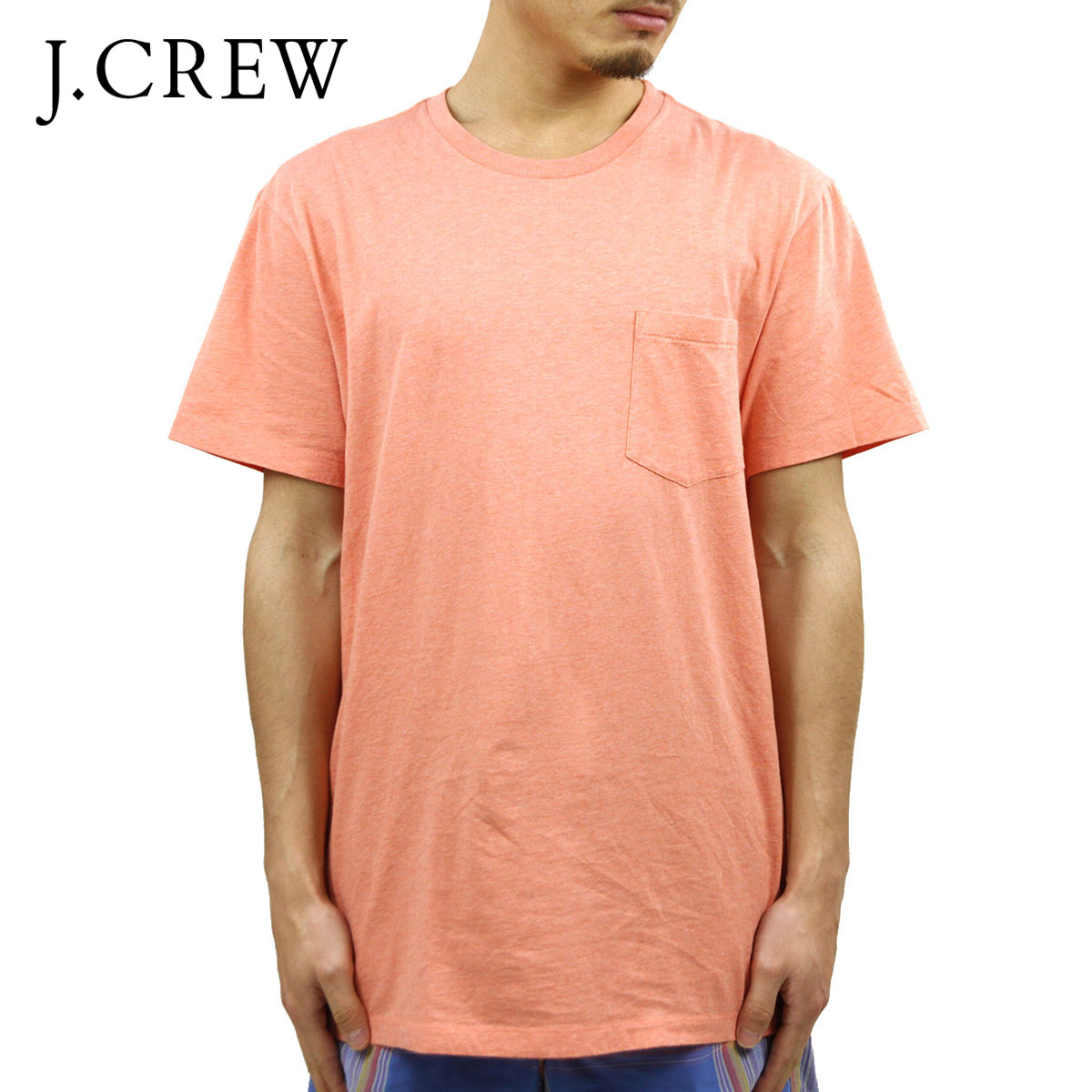 ジェイクルー Tシャツ 正規品 J.CREW 半袖Tシャツ SLIM BROKEN-IN POCKET TEE ORANGE D30S40 父の日 プレゼント ラッピング