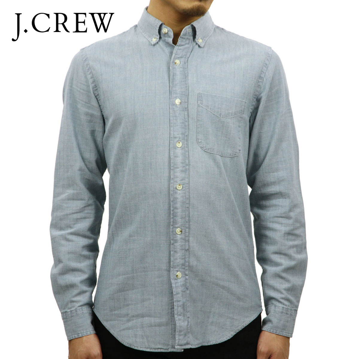 40%OFFクーポンセール  ジェイクルー シャツ メンズ 正規品 J.CREW 長袖シャツ CHAMBRAY ONE-POCKET SHIRT D20S30