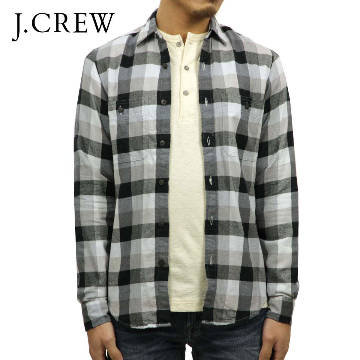 롼    J.CREW Ĺµ SLIM FLANNEL WORKSHIRT D00S20