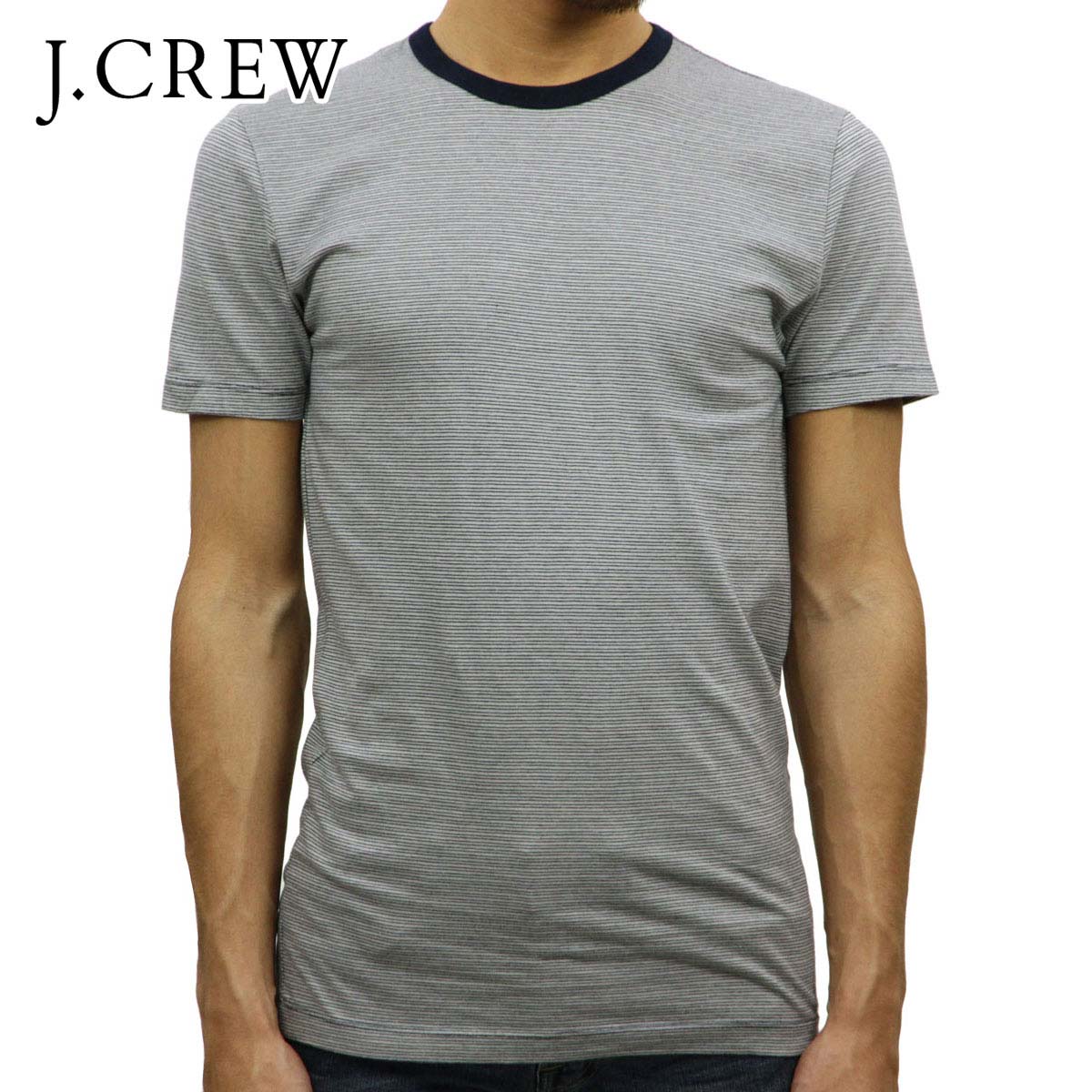 ジェイクルー Tシャツ 正規品 J.CREW 半袖Tシャツ MICRO-STRIPE RINGER TEE D00S20 1