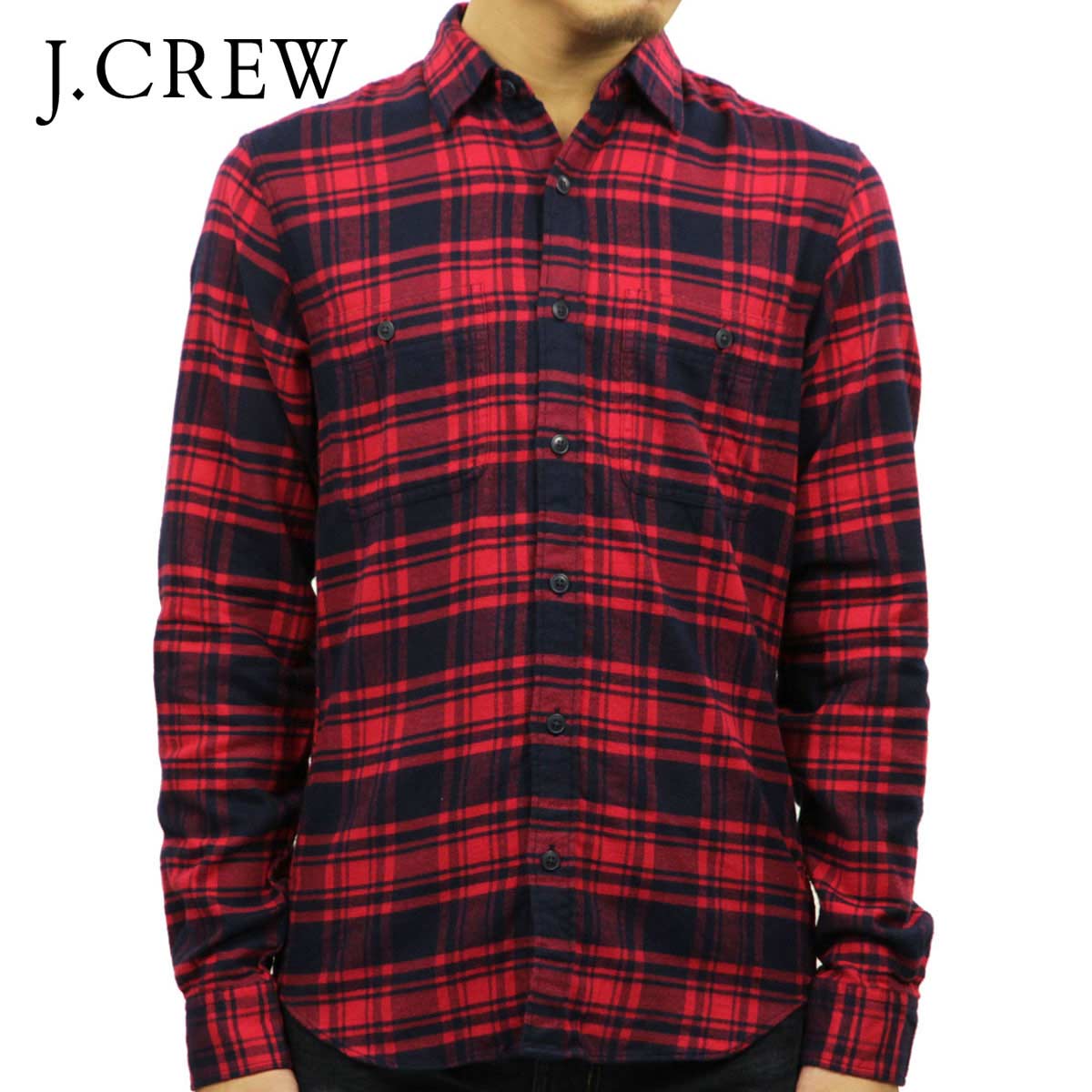 롼    J.CREW Ĺµ SLIM PLAID FLANNEL SHIRT 92937 D20S30