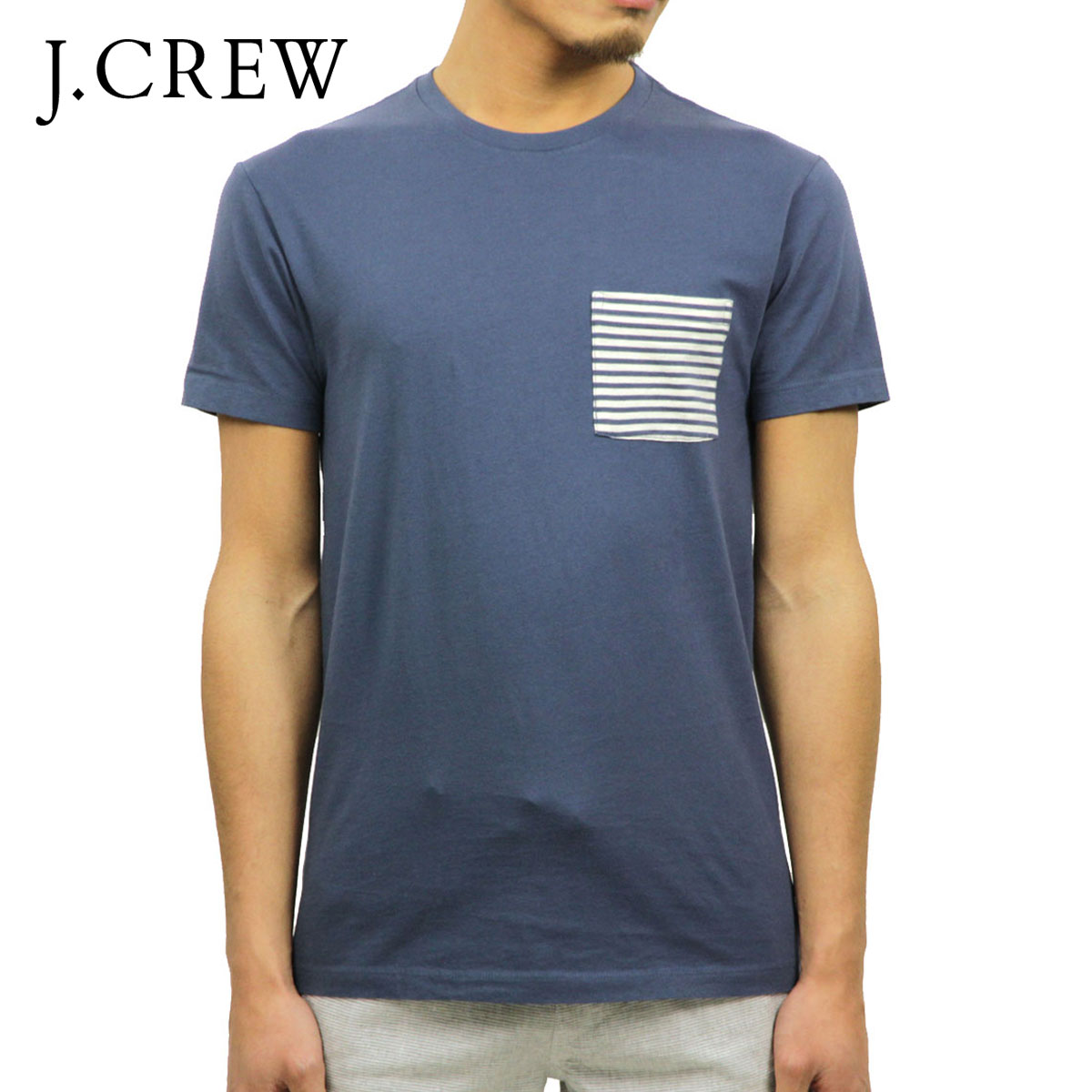 樂天商城 - 20%OFFセール 【販売期間 5/9 20:00〜5/16 1:59】 ジェイクルー Tシャツ 正規品 J.CREW 半袖Tシャツ STRIPED POCKET T-SHIRT c6217 D00S20