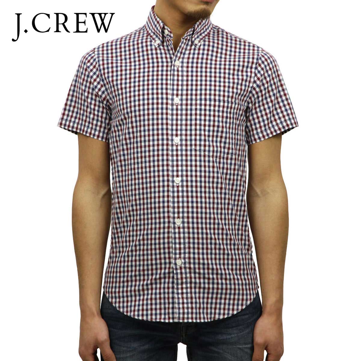 ジェイクルー シャツ メンズ 正規品 J.CREW 半袖シャツ SHORT-SLEEVE SLIM WASHED SHIRT e9547 D00S20