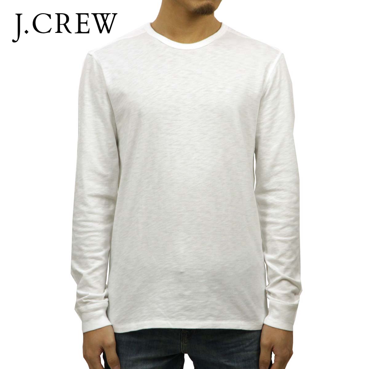 ジェイクルー ロンT メンズ 正規品 J.CREW 長袖Tシャツ LONG-SLEEVE TEXTURED COTTON T-SHIRT b4786 D00S20