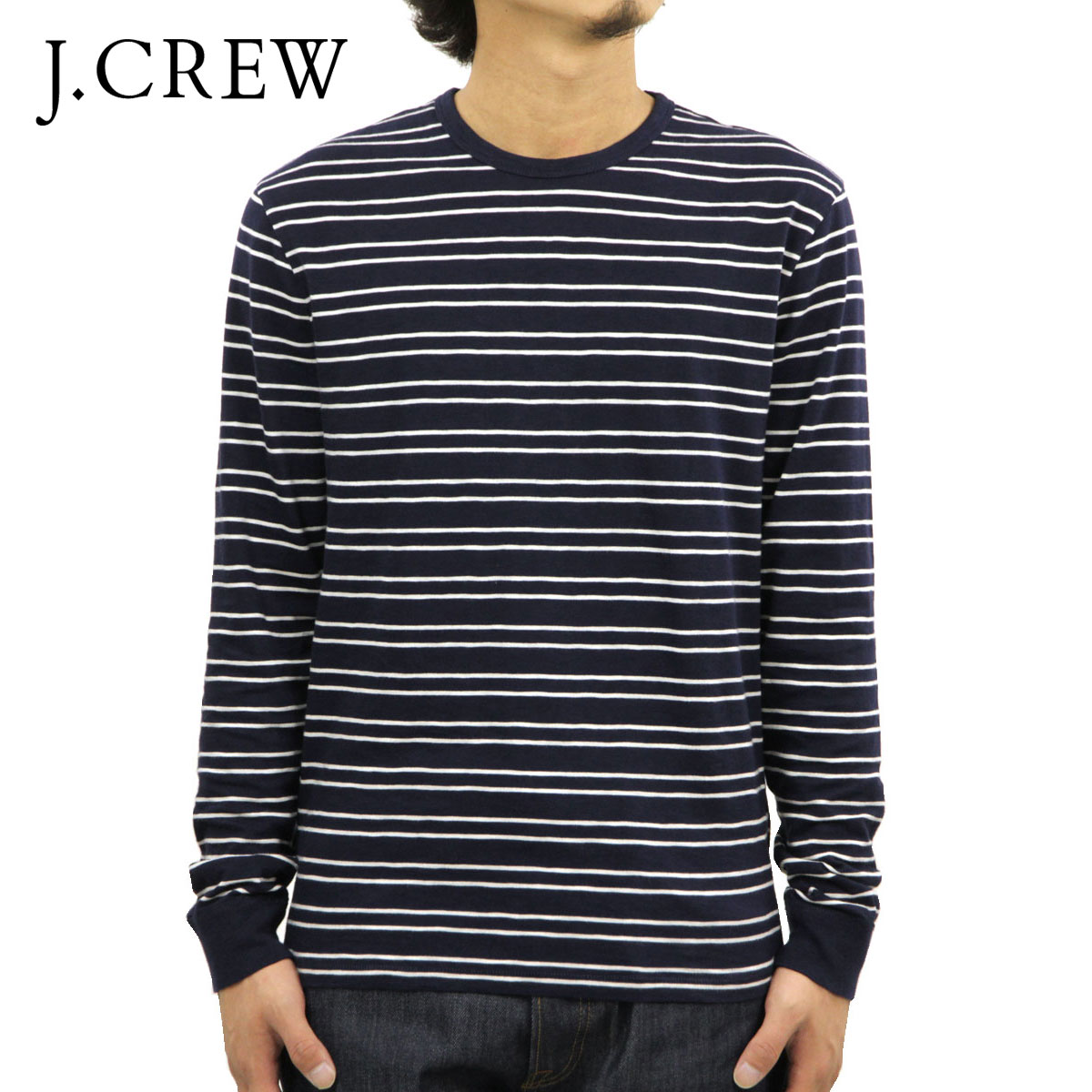  ジェイクルー ロンT メンズ 正規品 J.CREW 長袖Tシャツ LONG-SLEEVE SLUB DOUBLE-STRIPED T-SHIRT f4911 D00S20