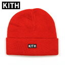 【ポイント10倍 販売期間 5/9 10:00～5/16 9:59】 キス KITH 正規品 帽子 ニットキャップ ビーニー KITH CLASSIC LOGO BEANIE RED KH5156-110