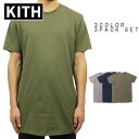 キス Tシャツ 正規品 KITH 半袖Tシャツ クルーネック 3枚組 KITH UNDERSHIRT 3-PACK KH3170-106 SPACE GREY / OLIVE / NAVY