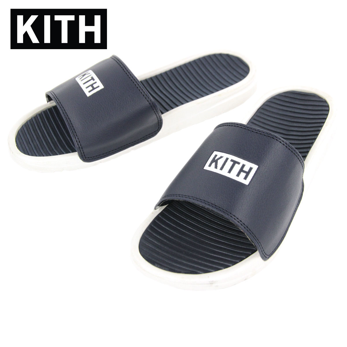 キス サンダル メンズ 正規品 KITH シャワーサンダル ビーチスライド ビーチサンダル KITH BEACH SLIDES KH9288-102 NAVY