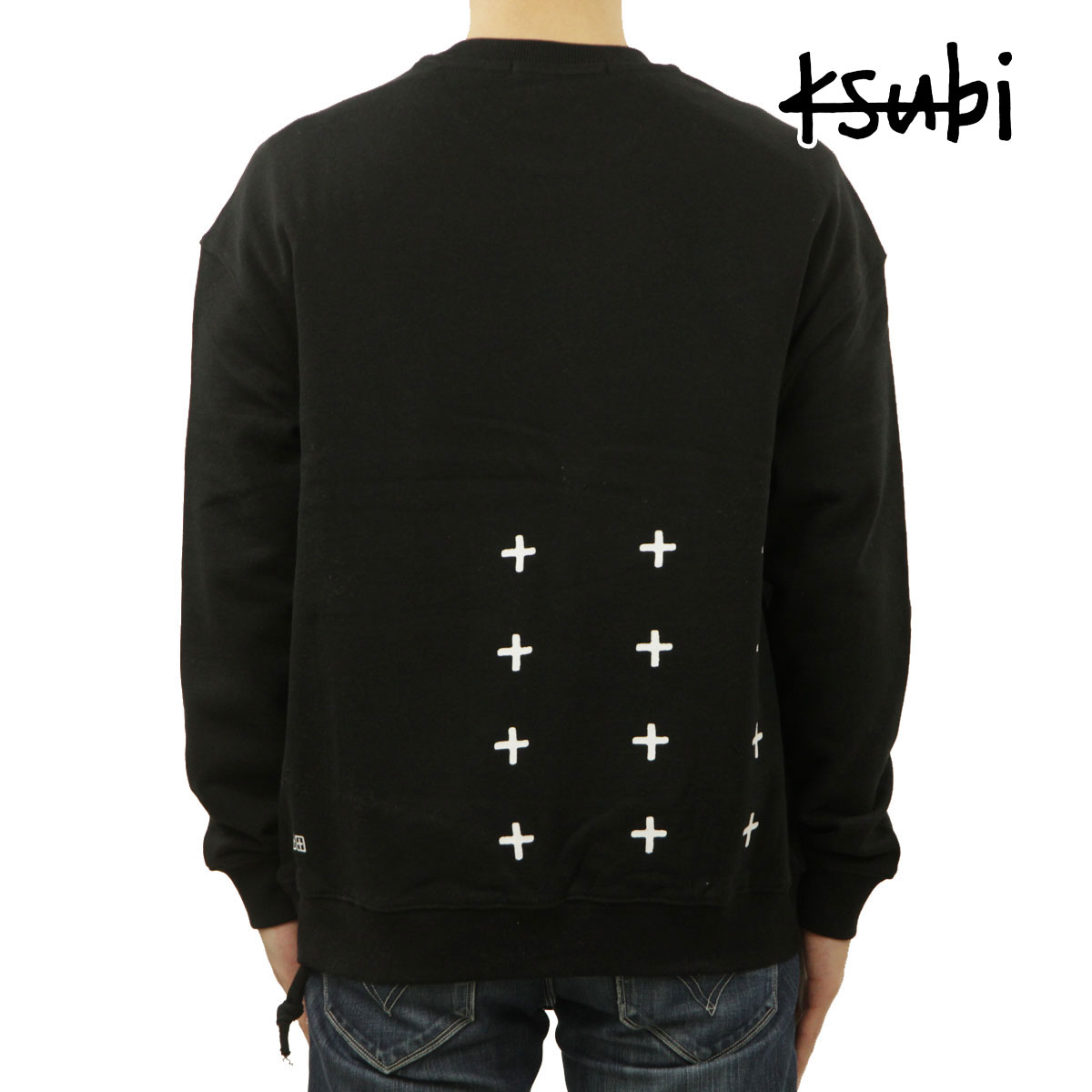 スビ スウェット メンズ 正規販売店 KSUBI トレーナー バックプリント クルーネック KROSS BIGGIE CREW FLEECE 5000006287 JET BLACK