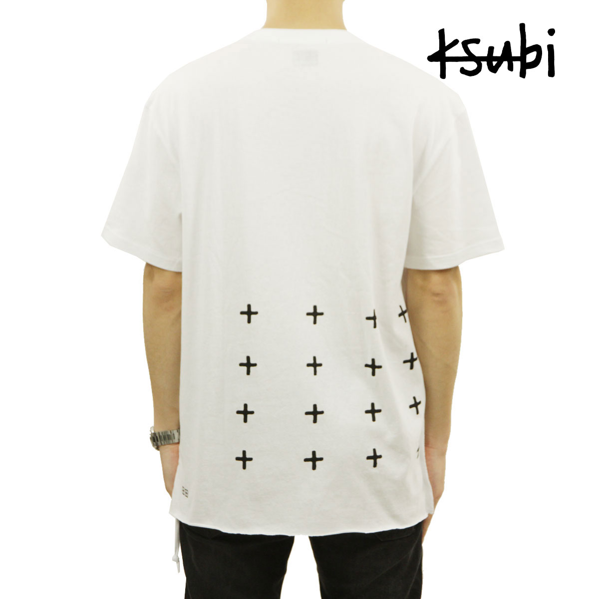 スビ メンズ 半袖Tシャツ 正規販売店 KSUBI バックプリント クルーネック 4 X 4 BIGGIE SHORT SLEEVE TEE OPTIC WHITE 5000006291 WHITE