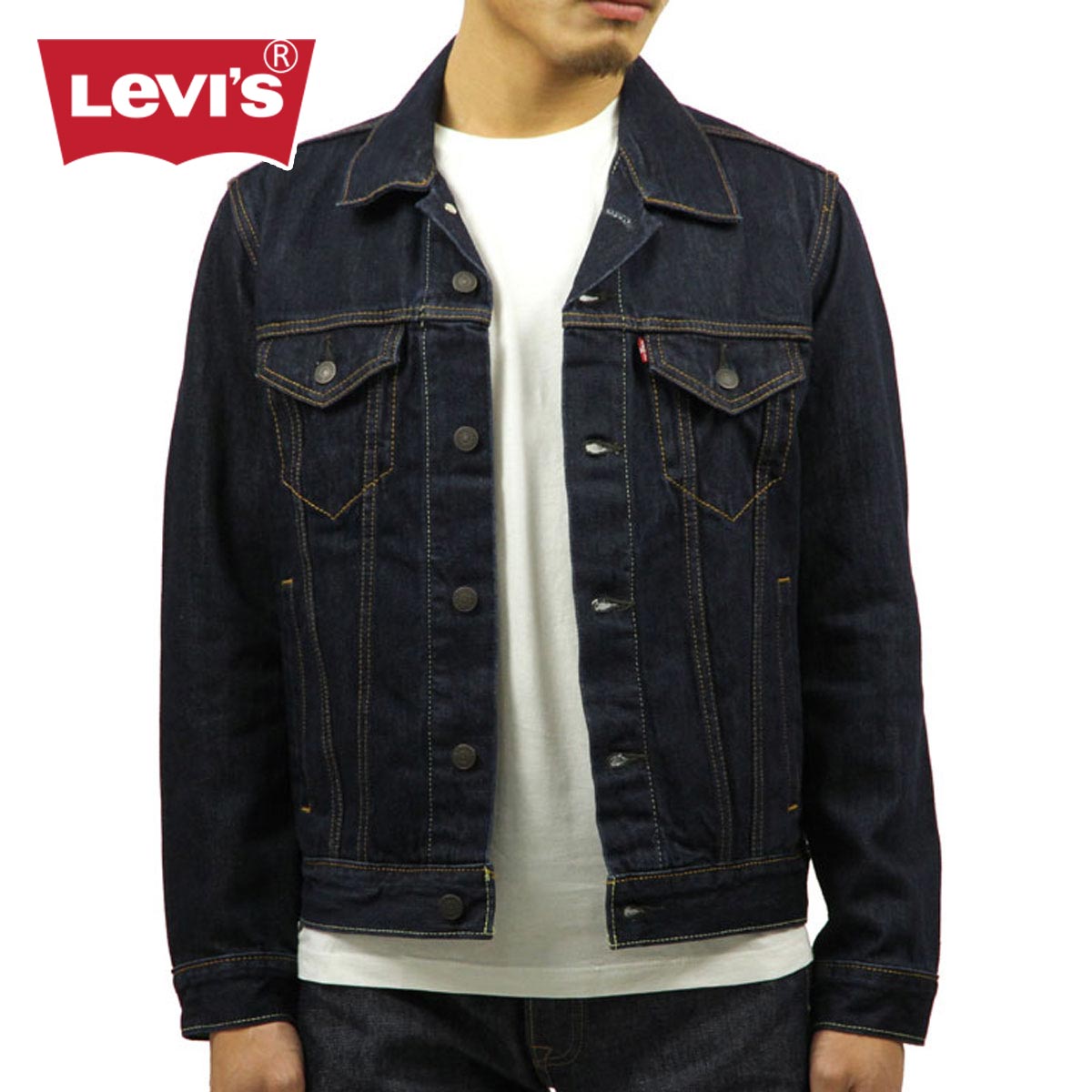 リーバイス メンズ ジージャン LEVI’S LEVIS 正規品 デニムジャケット Gジャン トラッカージャケット アウタージャケット リンス Denim Jacket Trucker Rinse 72334-0134 14.5oz