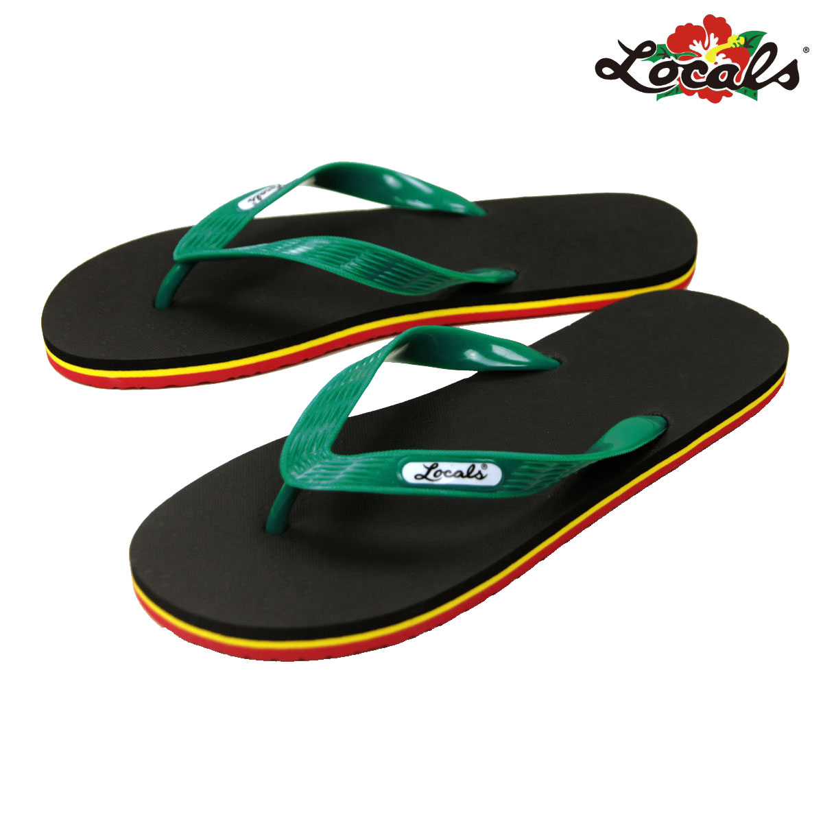 ローカルズ メンズ レディース サンダル 正規販売店 LOCALS ビーチサンダル トングサンダル LOCALS STRIPE SLIPPA SANDAL 1395 REGGAE 父の日 プレゼント ラッピング