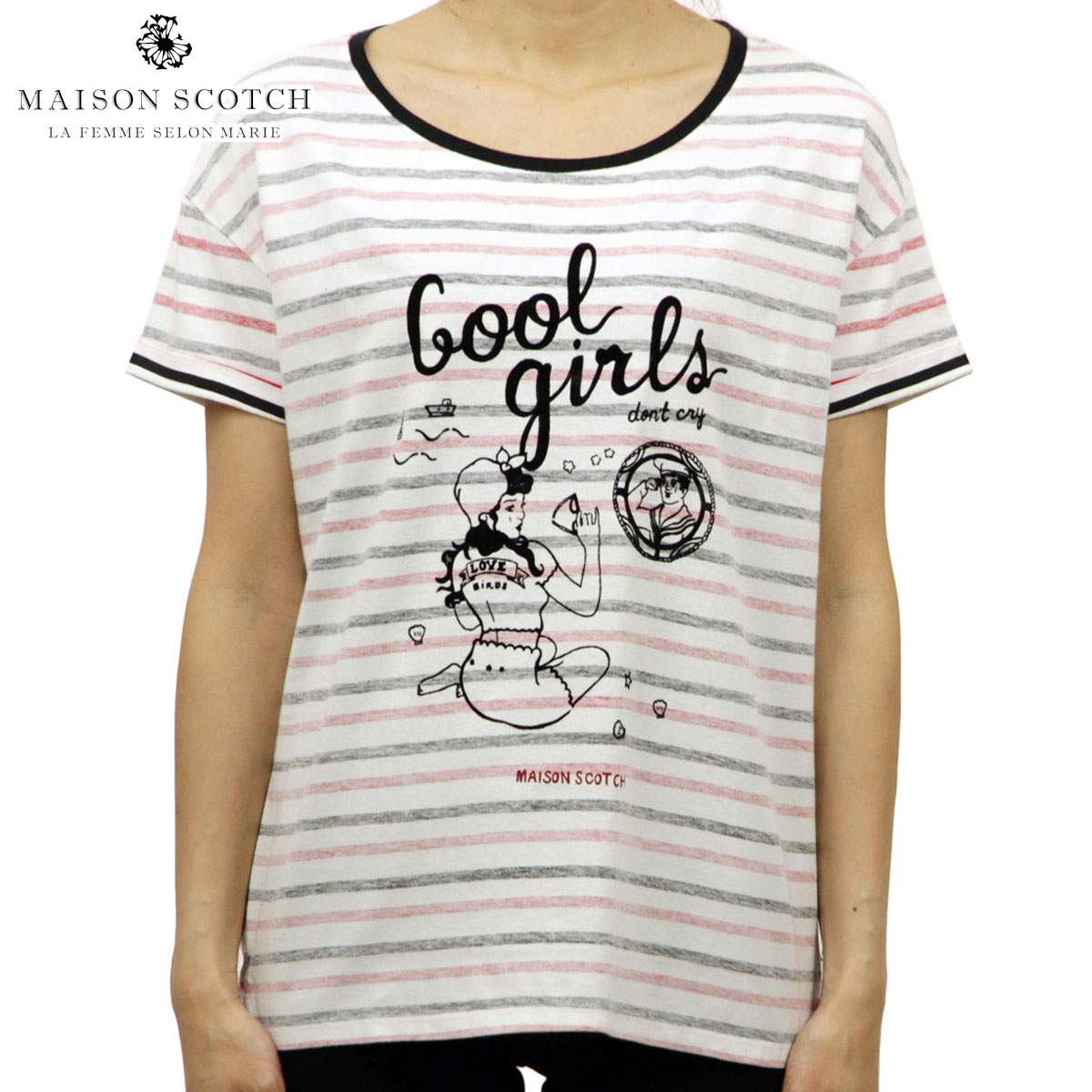 メゾンスコッチ MAISON SCOTCH 正規販売店 レディース 半袖Tシャツ Short sleeve tee with various retro artworks 131231 A D15S25