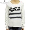 メゾンスコッチ レディース Tシャツ ロンT 正規販売店 MAISON SCOTCH 長袖Tシャツ Long sleeve tee with french themed artworks 131214 D D15S25