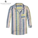 メゾンスコッチ MAISON SCOTCH 正規販売店 レディース 長袖シャツ Striped linen beach shirt 131146 D D00S15