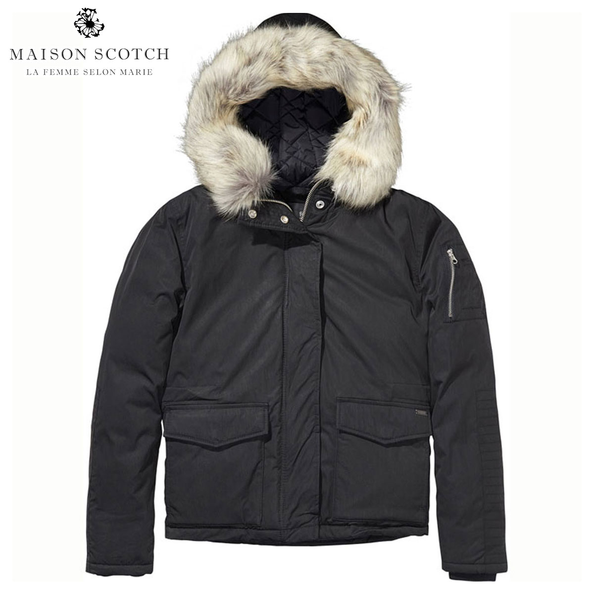 メゾンスコッチ ジャケット レディース 正規販売店 MAISON SCOTCH アウター ジャケット Short boa jacket 101900 08 D00S20 父の日 プレゼント ラッピング