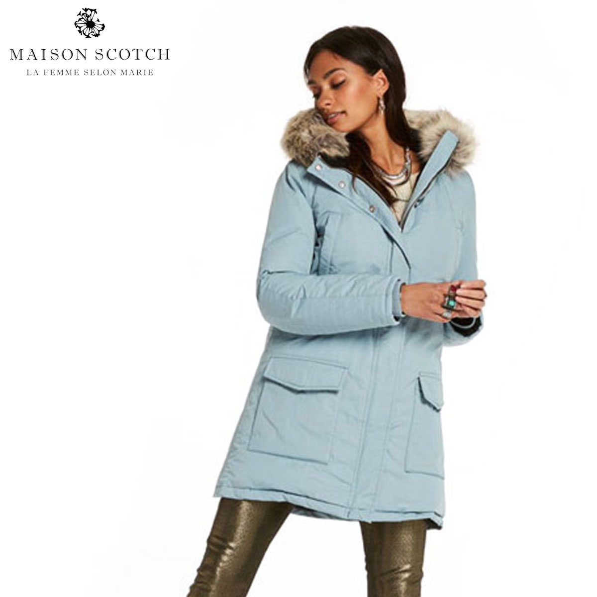 30%OFFセール 【販売期間 3/3 20:00〜3/11 1:59】 メゾンスコッチ ジャケット レディース 正規販売店 MAISON SCOTCH アウター ジャケット Long boa jacket 101893 58 D00S20 ホワイトデー プレゼント ラッピング