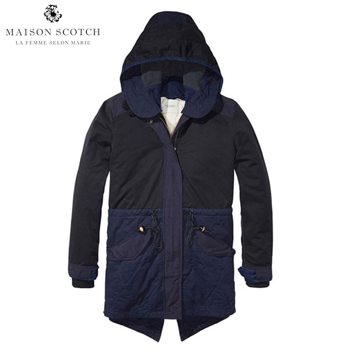 メゾンスコッチ MAISON SCOTCH 正規販売店 レディース アウターコート Winter parka with subtle color blocking, detachable hood and lining. 100173 57 D00S20 父の日 プレゼント ラッピング