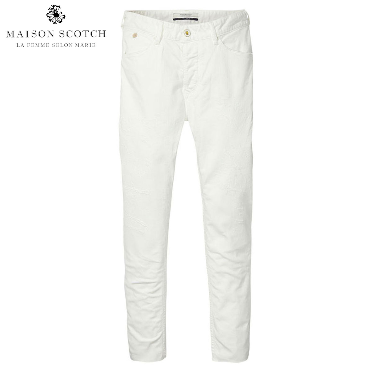 メゾンスコッチ MAISON SCOTCH 正規販売店 レディース ジーンズ L'ADORABLE - WHITE FLOW BOYFRIEND FIT 135233 0U WHITE F D00S15 父の日 プレゼント ラッピング