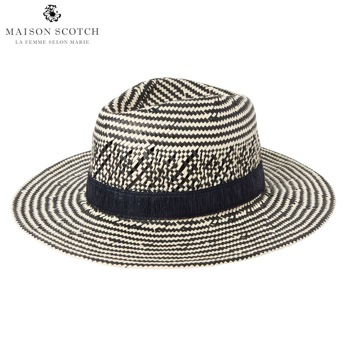 30%OFFセール  メゾンスコッチ MAISON SCOTCH 正規販売店 レディース カウボーイハット WICKER COWBOY HAT WITH TAPE DETAIL 143905 17 58802 COMBO A 父の日 プレゼント ラッピング