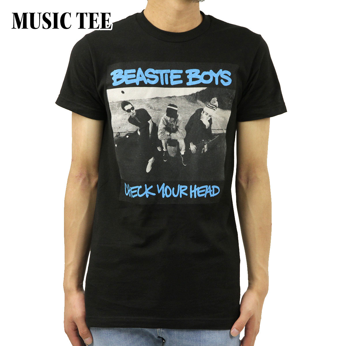 ミュージックティ バンドTシャツ メンズ 正規品 MUSIC TEE フォトT ロックTシャツ 半袖Tシャツ ビースティ・ボーイズ BEASTIE BOYS CHECK YOUR HEAD MUSIC TEE 父の日 プレゼント ラッピング