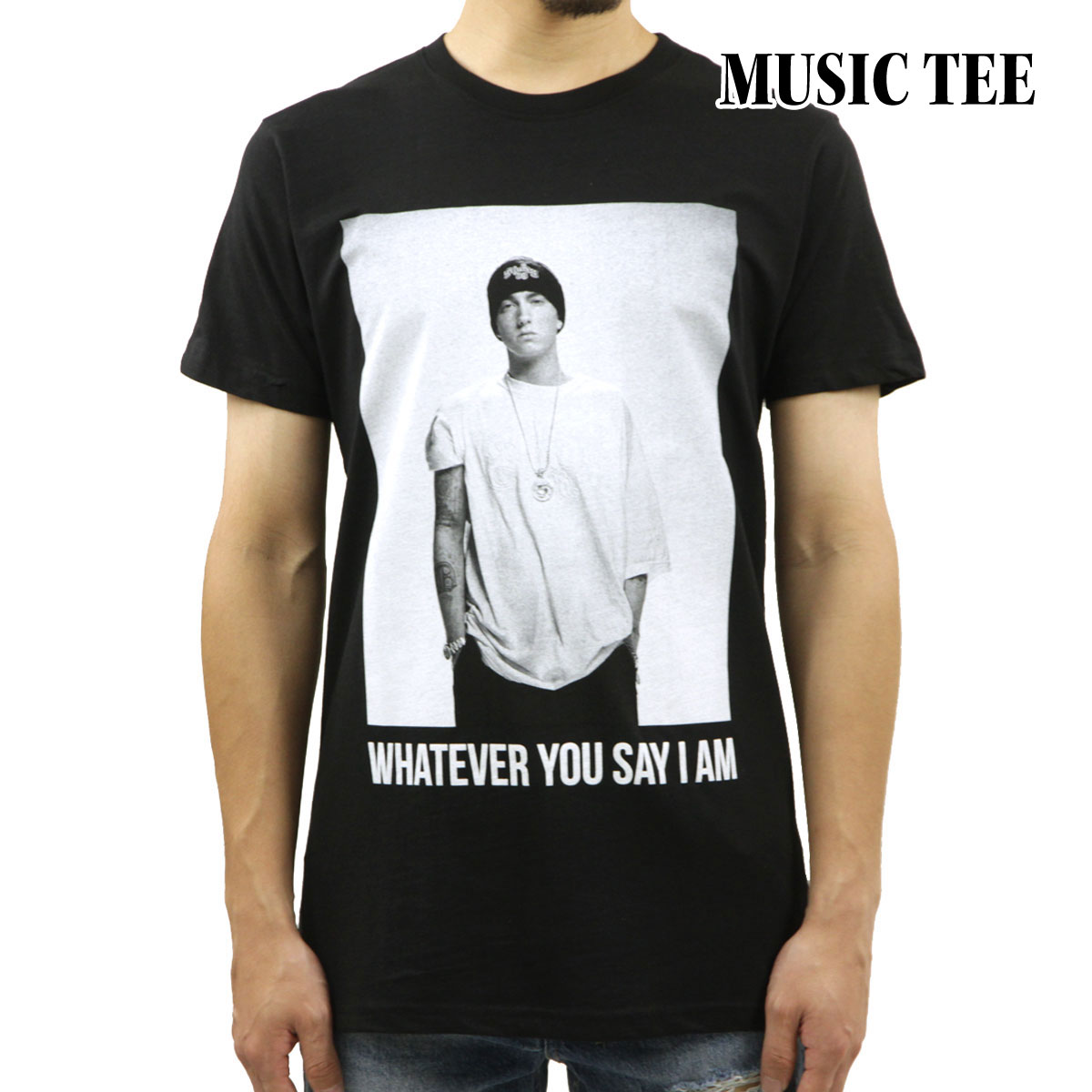 ミュージックティ メンズ バンドTシャツ 正規品 MUSIC TEE ロックTシャツ WHATEVER YOU SAY I AM エミ..